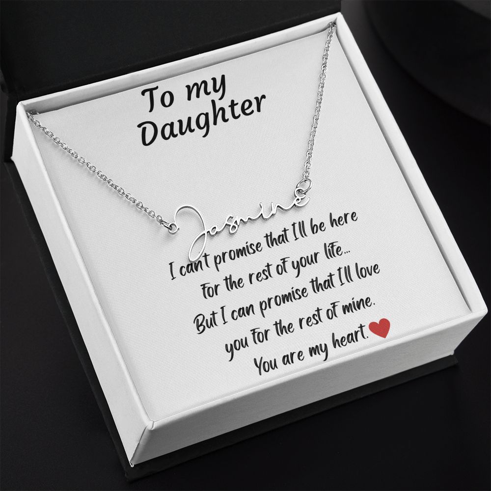 To My Daughter Name Necklace