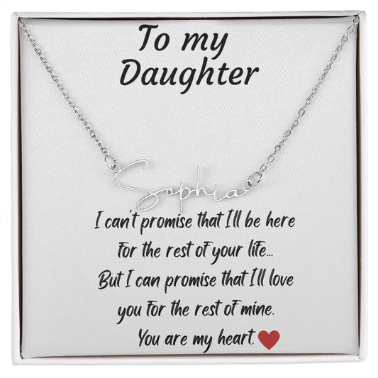 To My Daughter Name Necklace