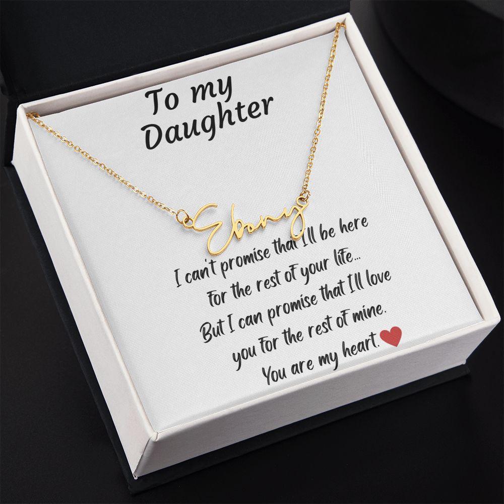 To My Daughter Name Necklace