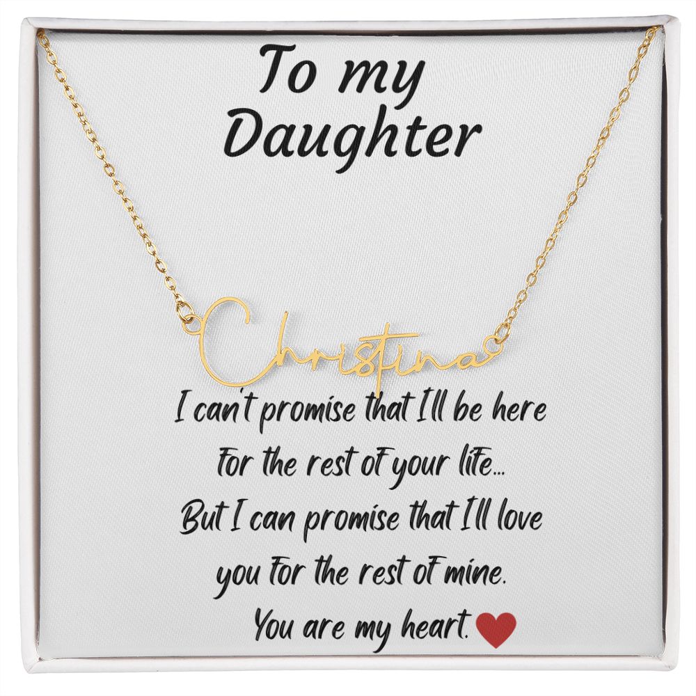 To My Daughter Name Necklace