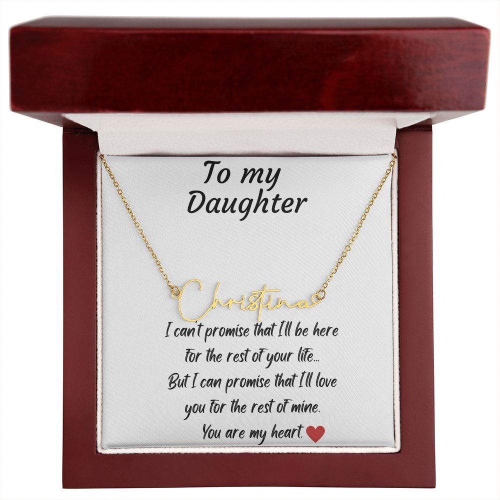 To My Daughter Name Necklace